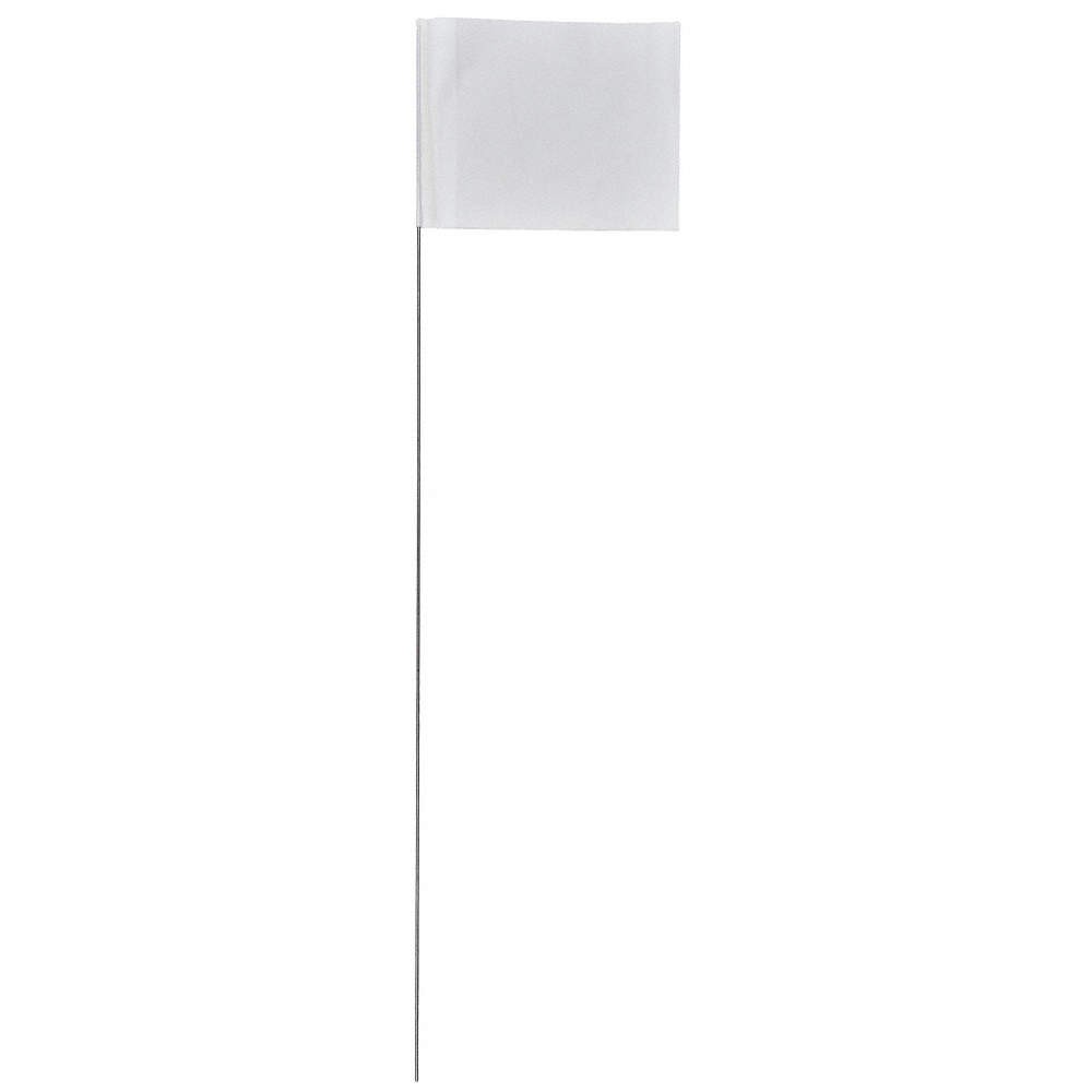 PRESCO PRODUCTS CO 4536W-200 Marking Flag,White,Blank,PVC,PK100 3LUJ2