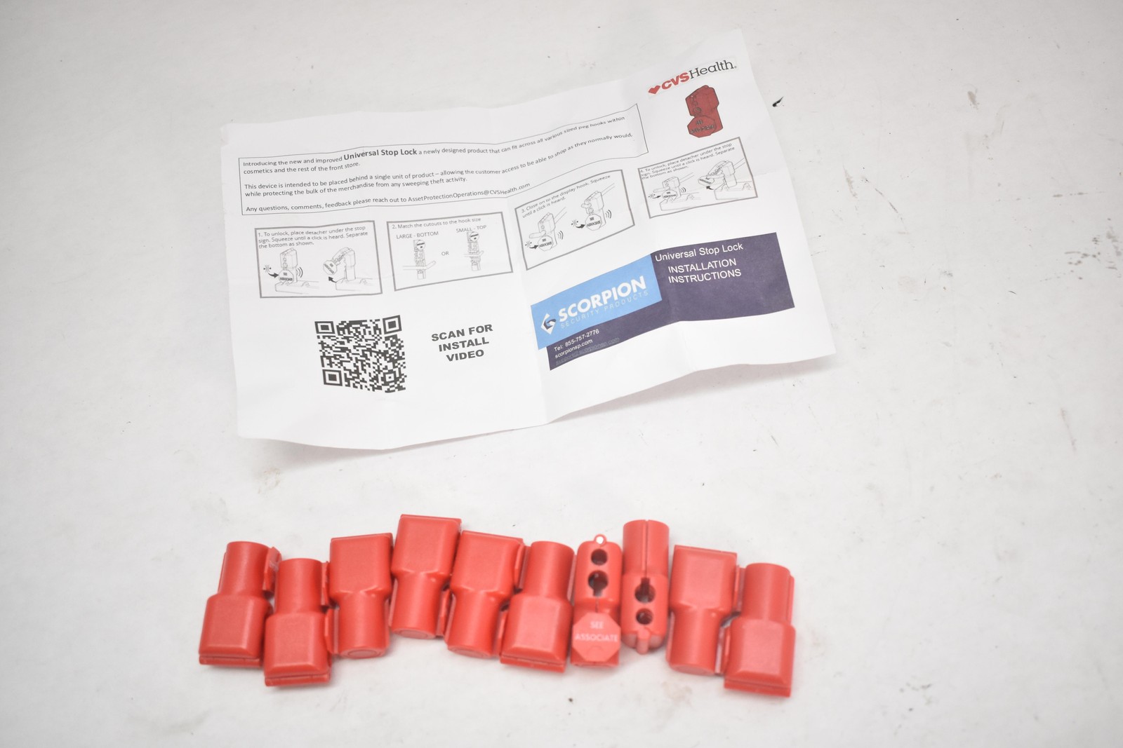 Scorpion Retail Security Stop Lock See Associate Anti-Theft 140 Piece