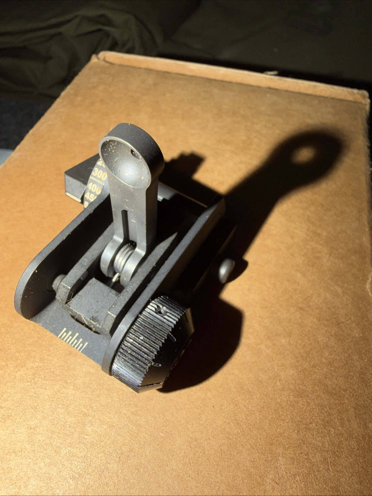 Mil-Spec / Military Grade Black Iron Rear Back-Up Flip Up Sights BUIS 200-600M