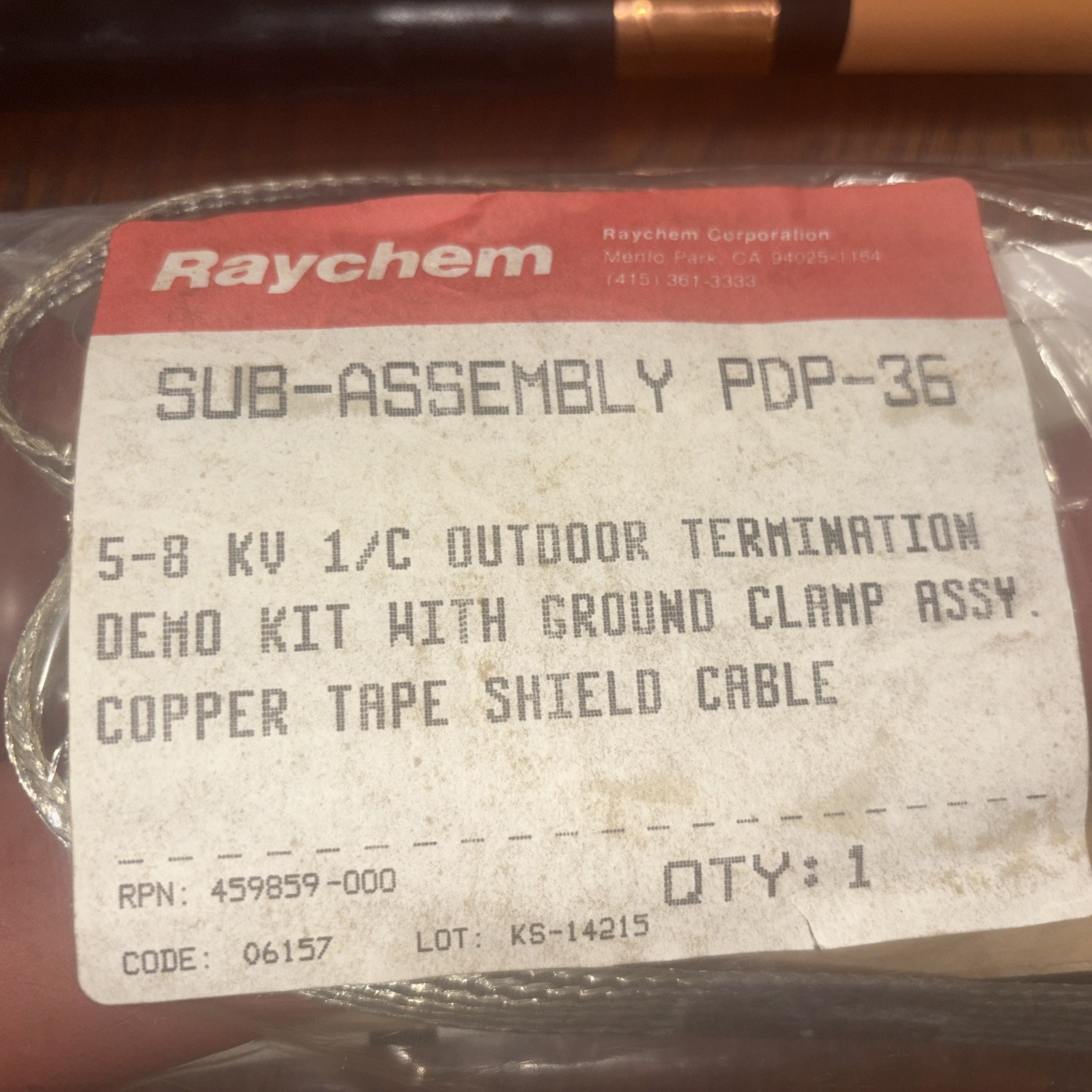Raychem PDP-36 Outdoor Termination Demo Kit