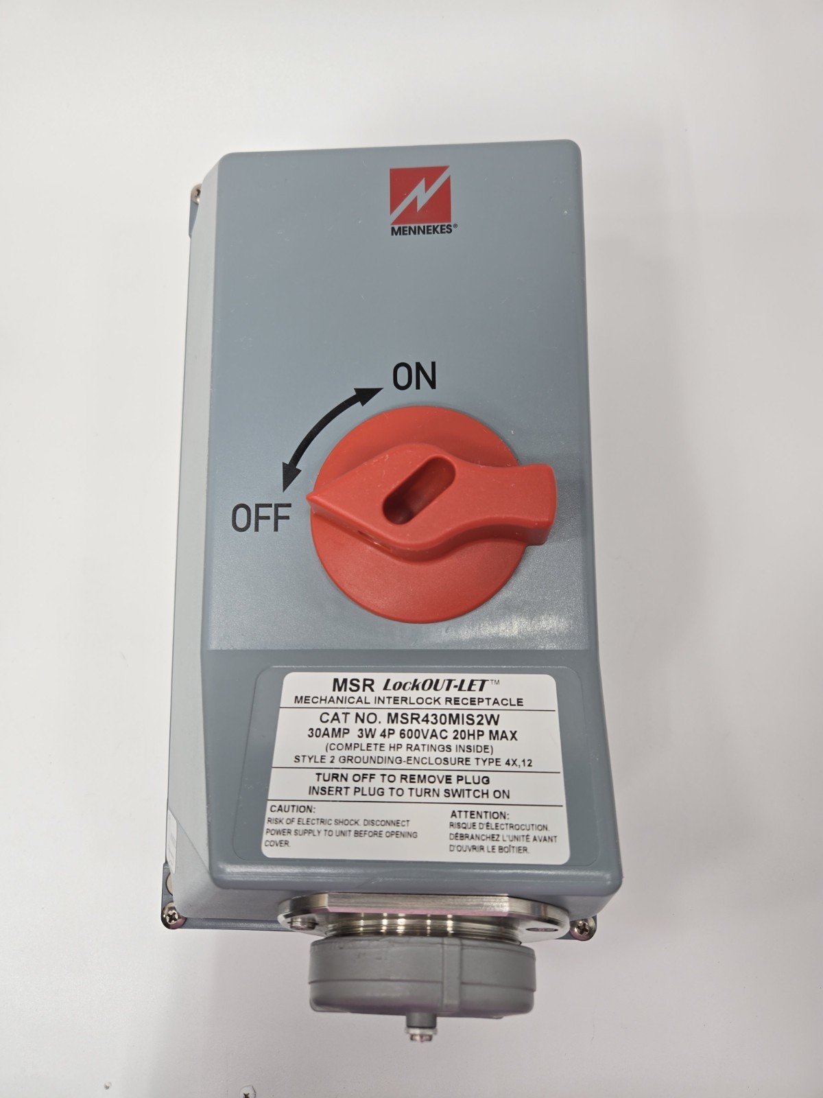 MENNEKES MSR430MIS2W 30A 600V 3W4P