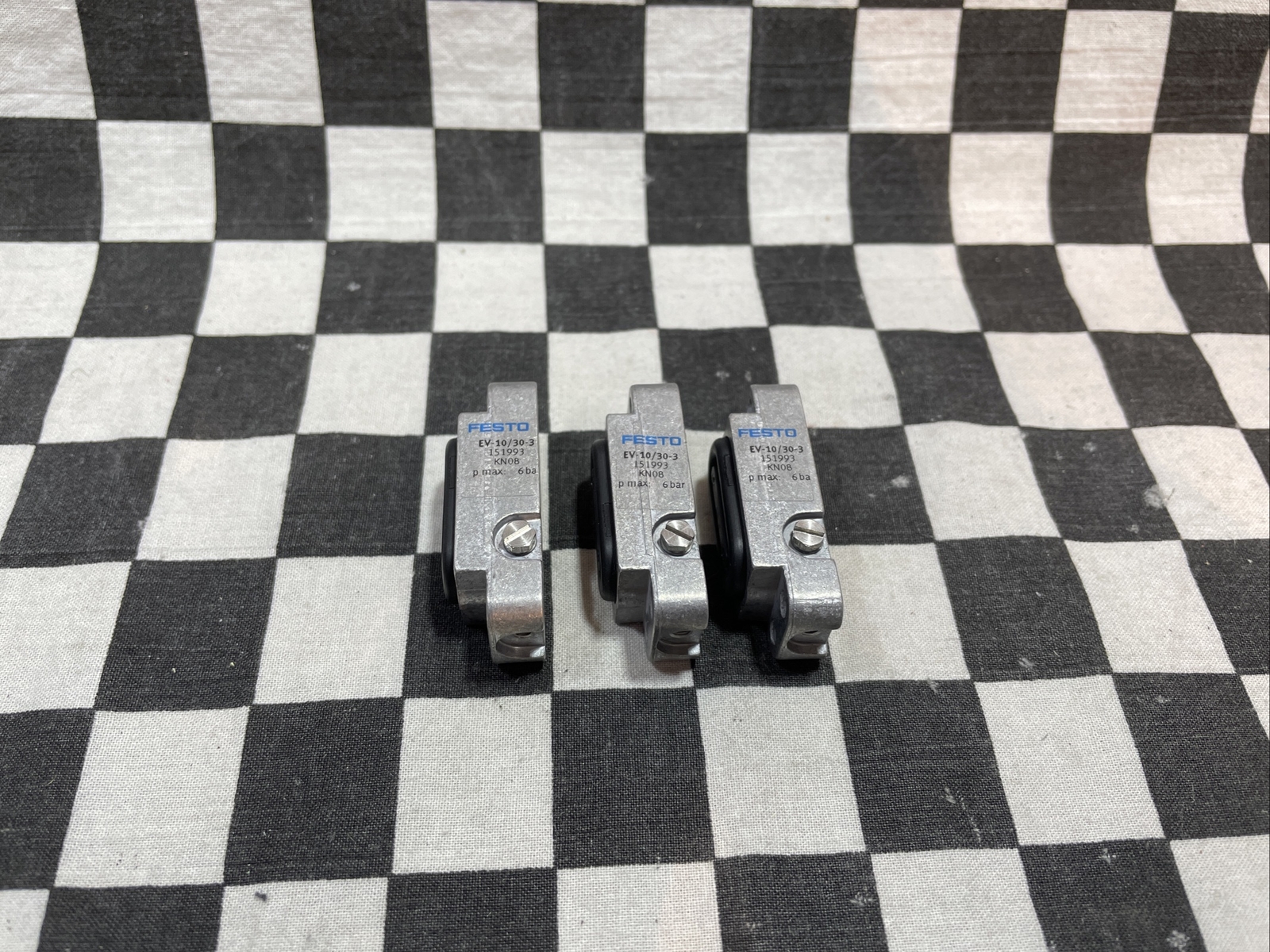 FESTO CLAMPING MODULE, EV-10/30-3, 151993, LOT OF 3, SHIPSAMEDAY#1474B31
