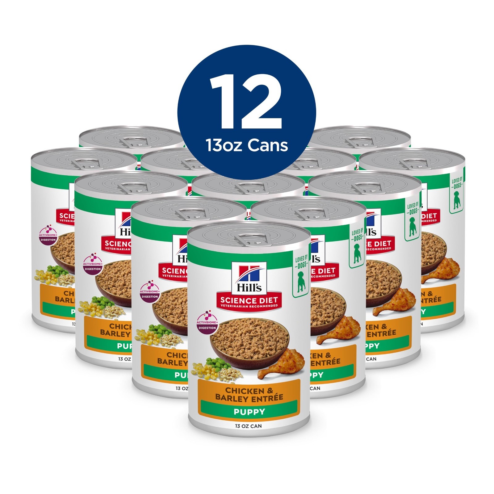 Hill’s Science Diet Puppy Wet Dog Food, Chicken & Barley Loaf,13oz – 24pk