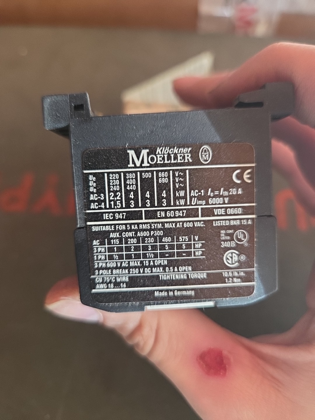 Klockner Moeller 24VDC CONTACTOR DILEM-01-G New Made In Germany