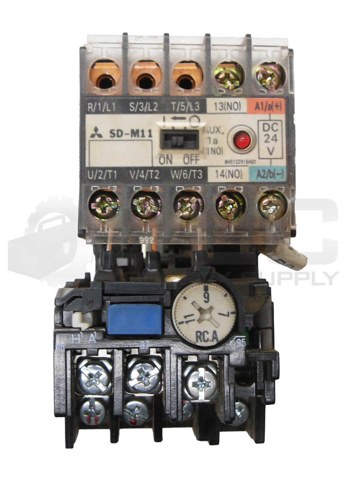 MITSUBISHI SD-M11 CONTACTOR 440V 15A W/ TH-N12 THERMAL OVERLOAD RELAY 600VAC