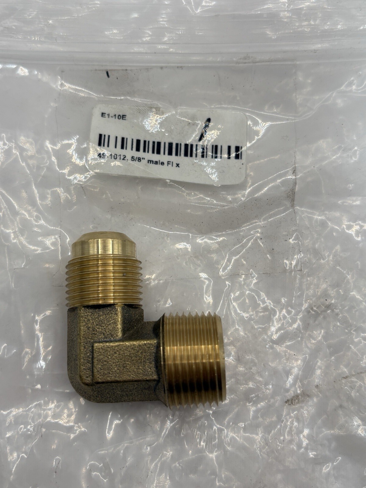 JB Industries E1-10E Brass 90 Degree Elbow, 5/8 Flare x 3/4 MPT