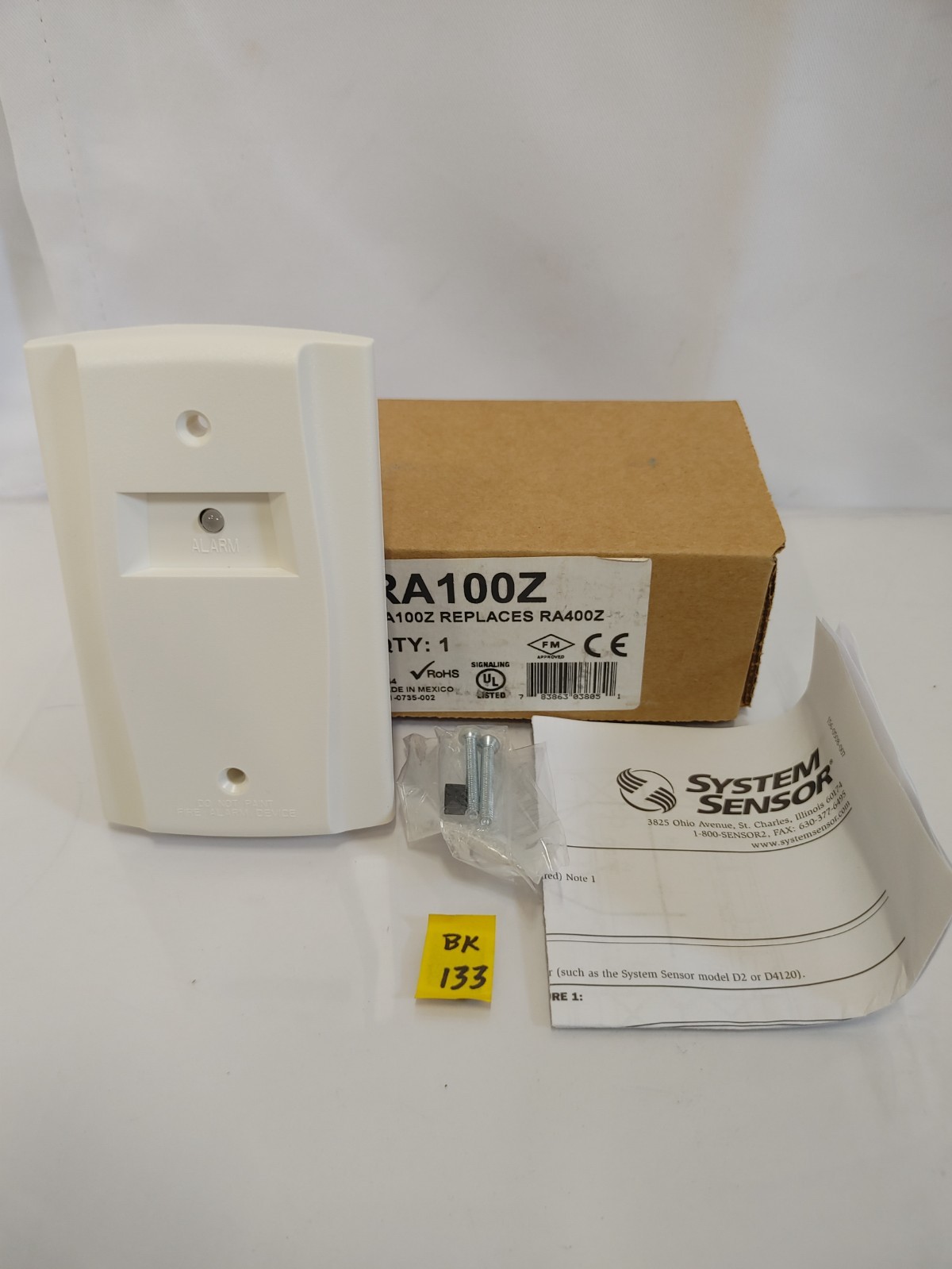 System Sensor RA100Z Remote LED Smoke Automatic Fire Detector