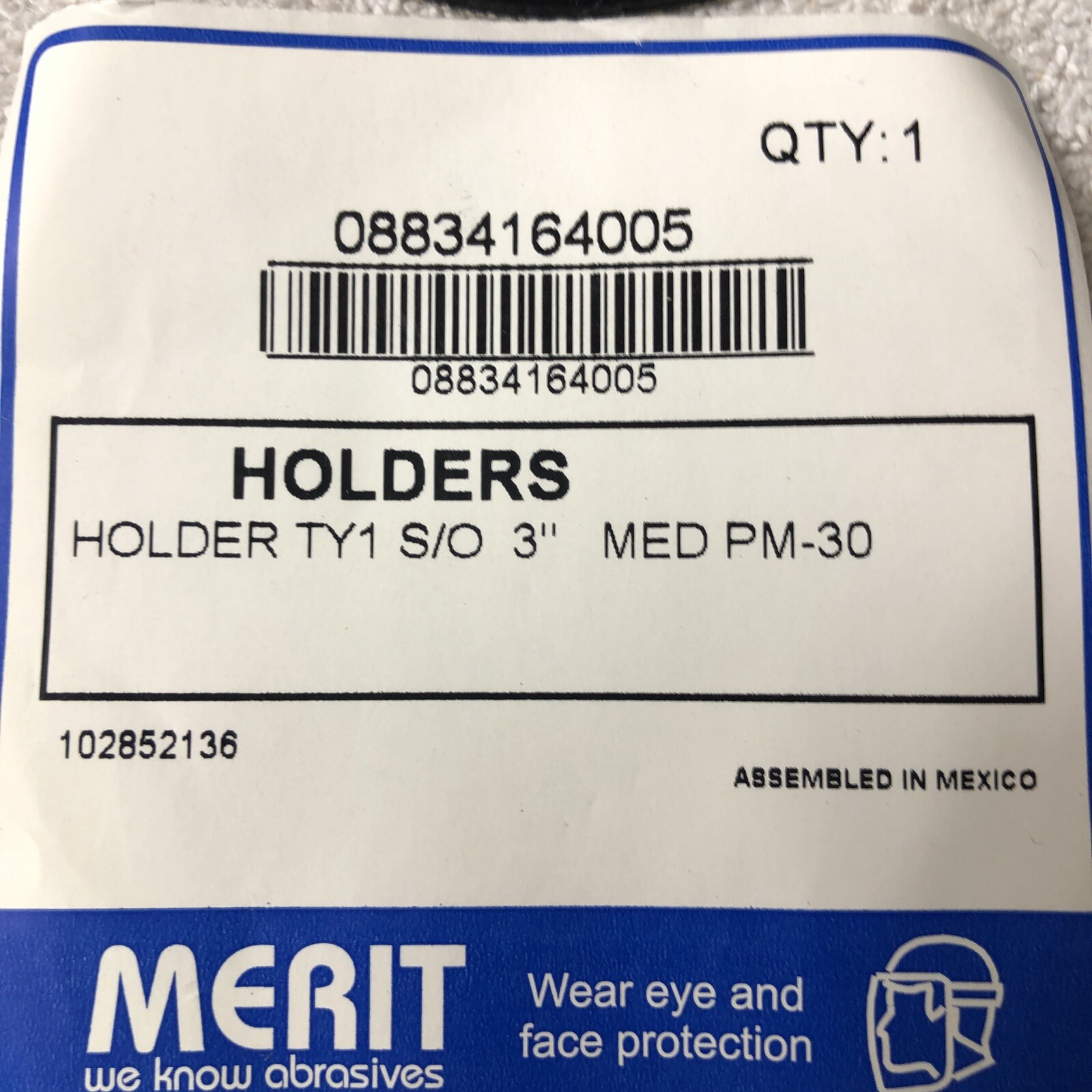 Merit Abrasives 8834164005 Disc Backing Pad 1/4″ Shank (4042)
