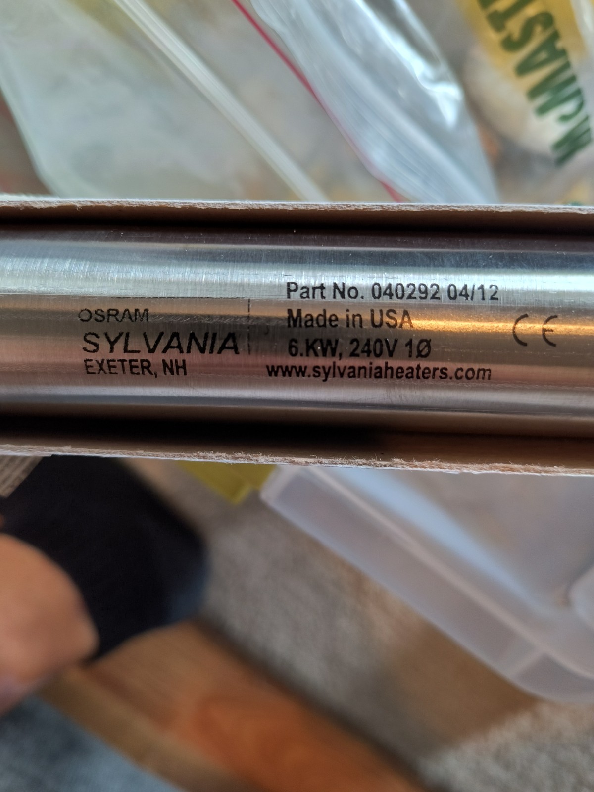 Osram Sylvania 6kw 240 v hot air heater part# 040292 04/12