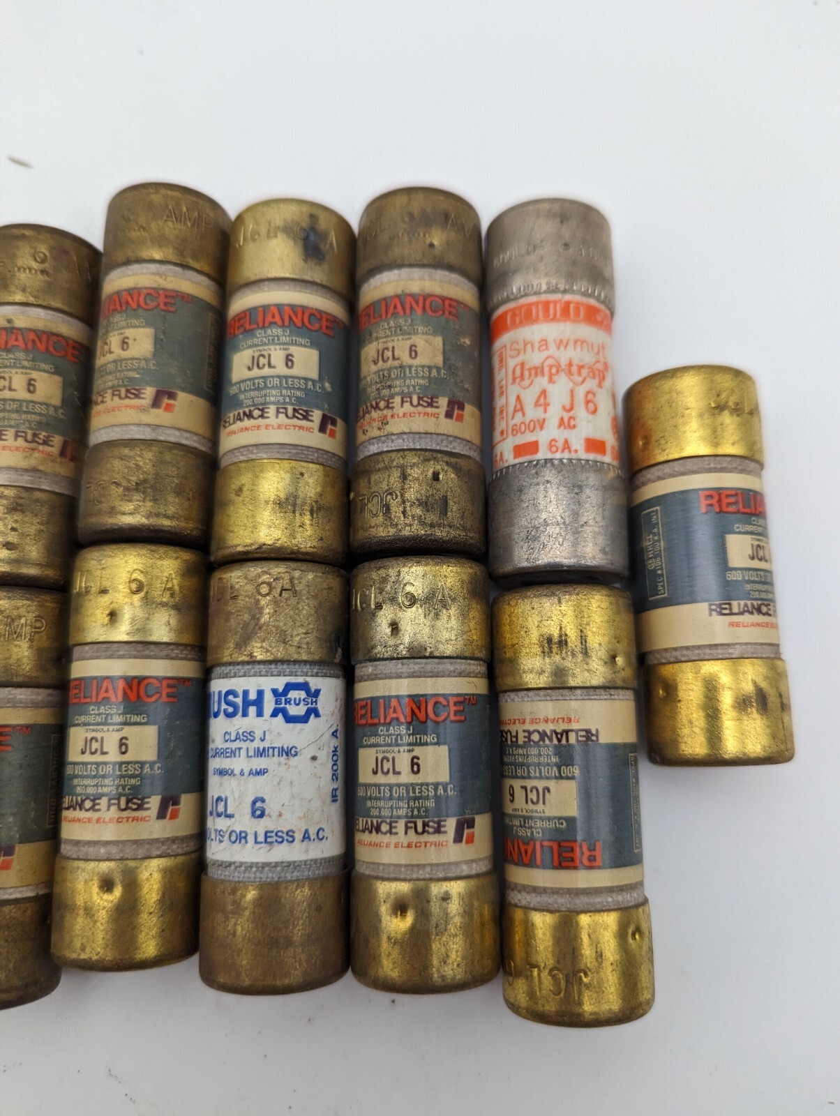 LOT OF 17 Assorted 6A 600V CLASS J FUSES JCL-6 (Never Installed, Storage Wear)