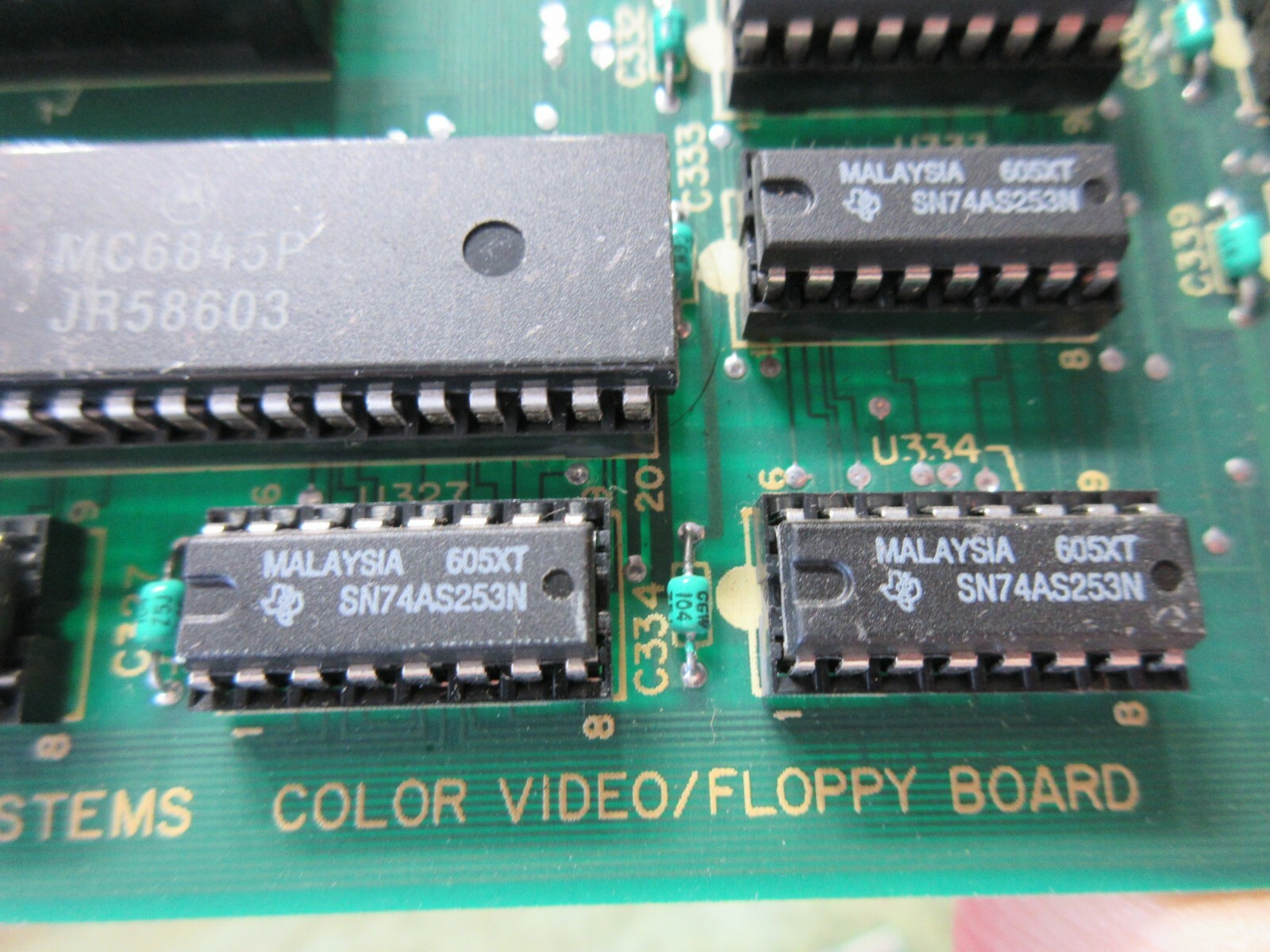 ZENITH DATA SYSTEMS VIDEO/FLOPPY BOARD 110784 85-3012-11 010 080285