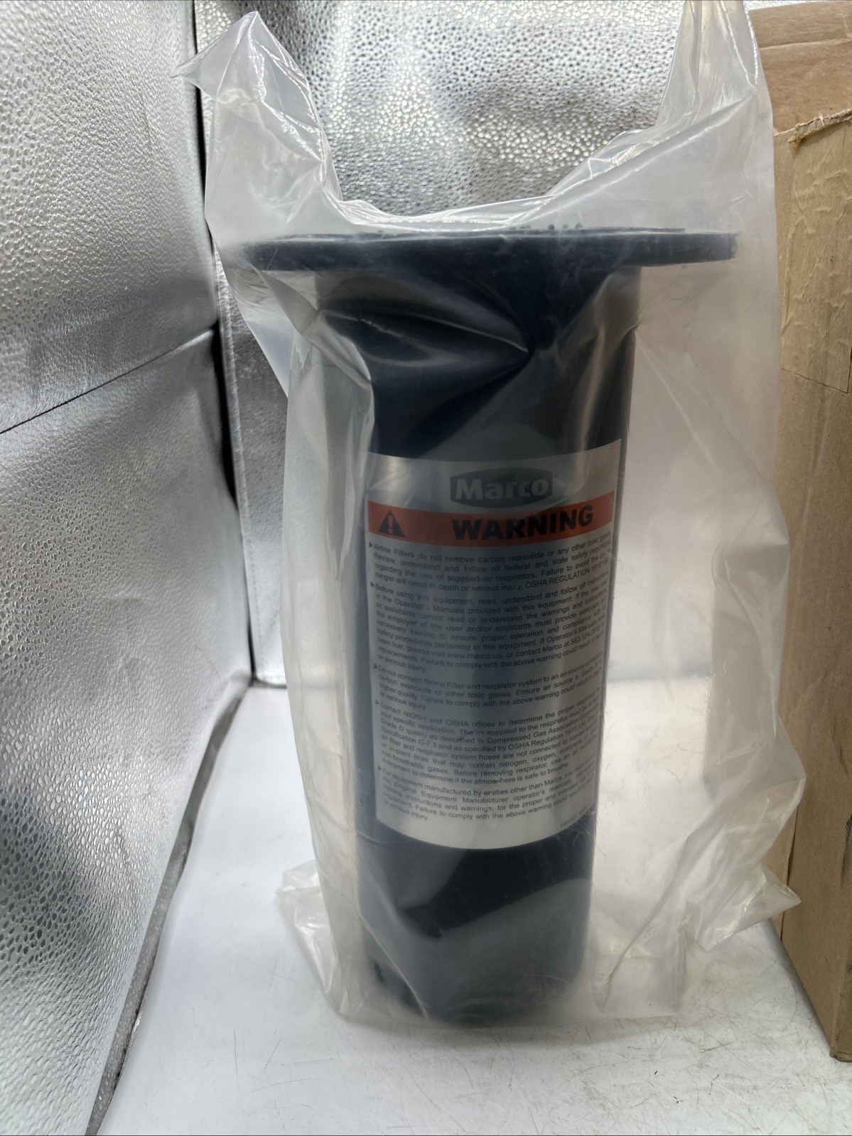 SEALED NEW MARCO 1028633 AIRLINE FILTER CARTRIDGE NO FLANGE See Pics