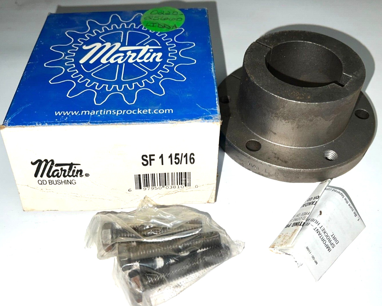 MARTIN QUICK DISCONNECT BUSHING SF1-15/16 1-15/16″ BORE 4-5/8″ FLANGE OD