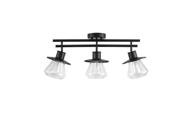 H B Redfield 2 Ft. 3-Light Track Dark Bronze Fixed Track Lighting Kit