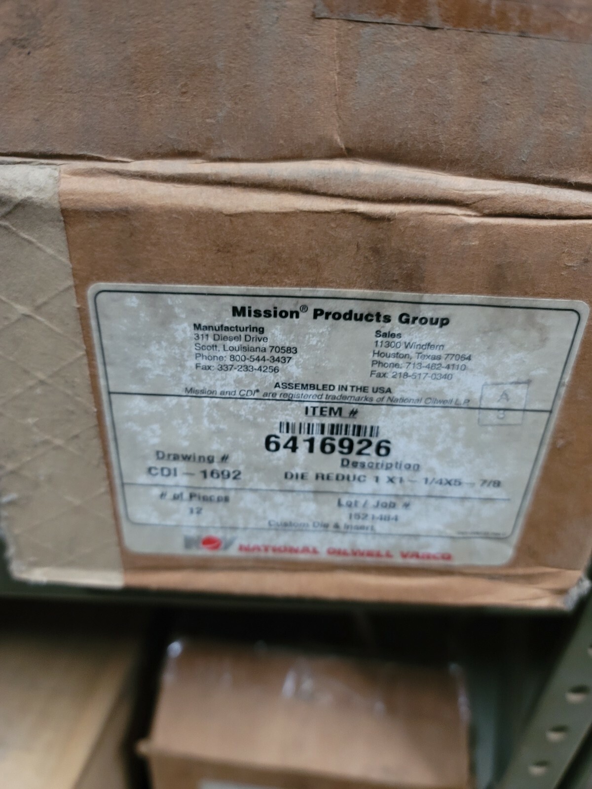 6416926 NOV TONG DIES (CDI 1692)
