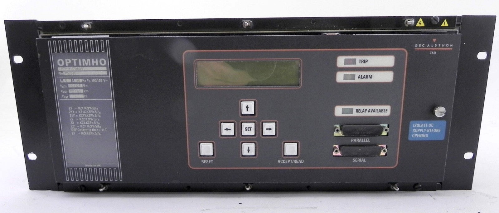 Gec OPTIMHO Protection Relay LFZP131S50005D Used