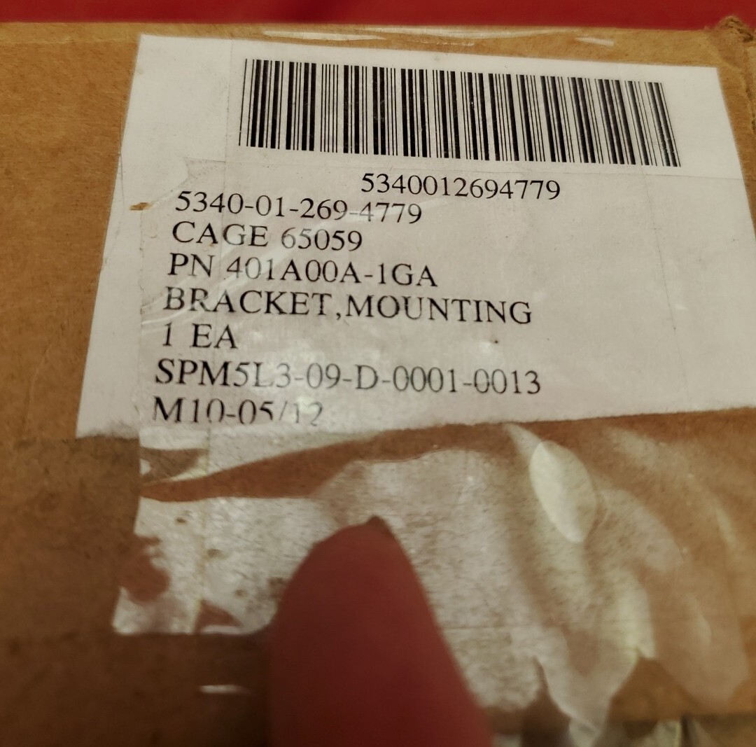 Mounting Bracket Type 401A00A-1GA Vertical Connector Tandemloc NSN 5340012694779