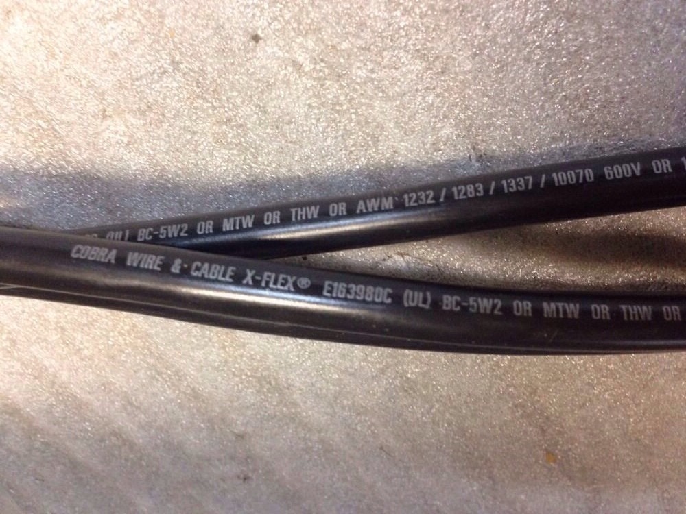 Cable Premade With Lug X 75″ Cobra Wire X-Flex E163980C, 4 Awg, Lot Of 3,
