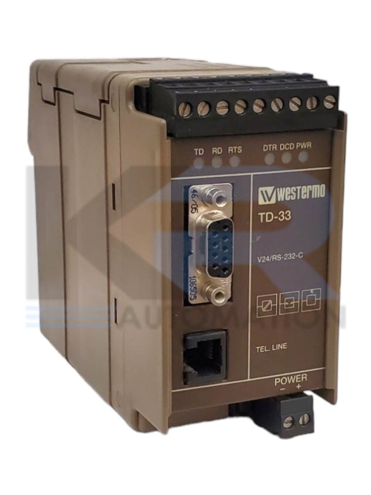 TESTED Westermo TD-33/V90 US Industrial Tele Modem 36V 1.7W RS-232 3179-0010