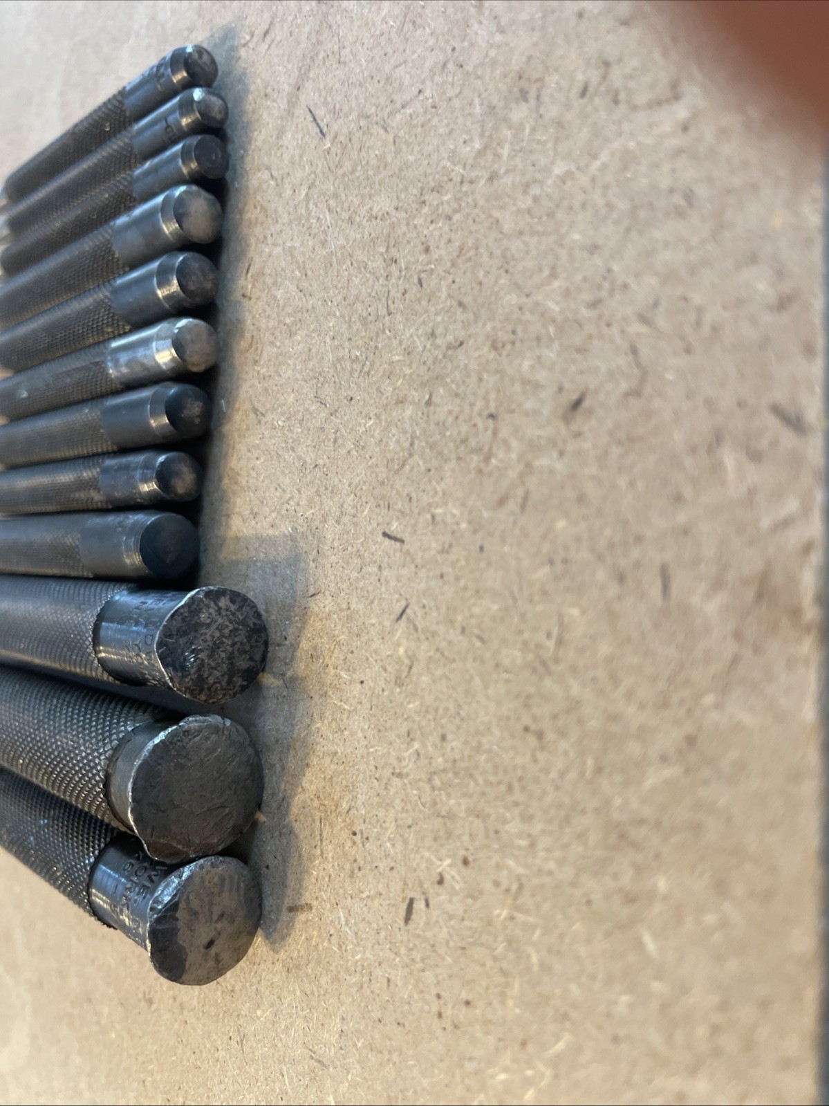 12 General Tools manual Drive Pin Punches. Some smashed heads.