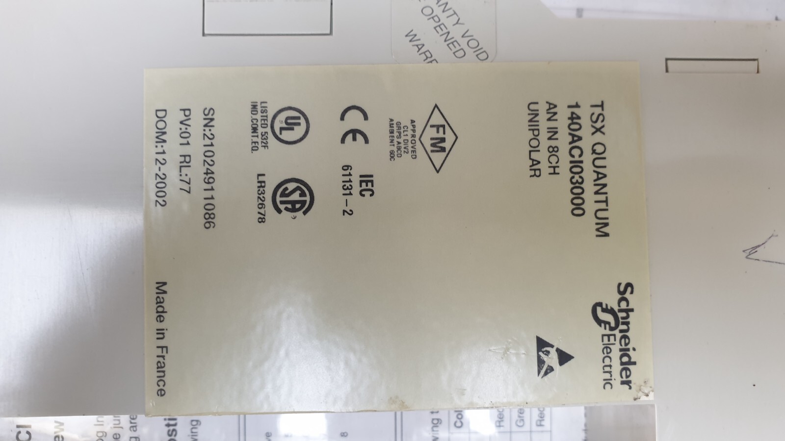 New Schneider Electric 140ACI03000 Modicon Quantum Analog Input 8-Ch