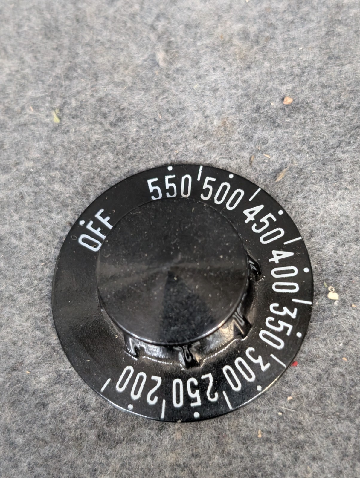 Dial 2-1/4 D Off-550-200 for Hobart 413976-1, Thermostat Dial, NOS