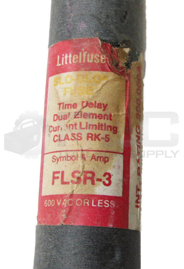 LOT OF 9 NEW BUSSMAN FLSR-3 TIME DELAY FUSE 3A 600VAC FLSR3 FLSR 3