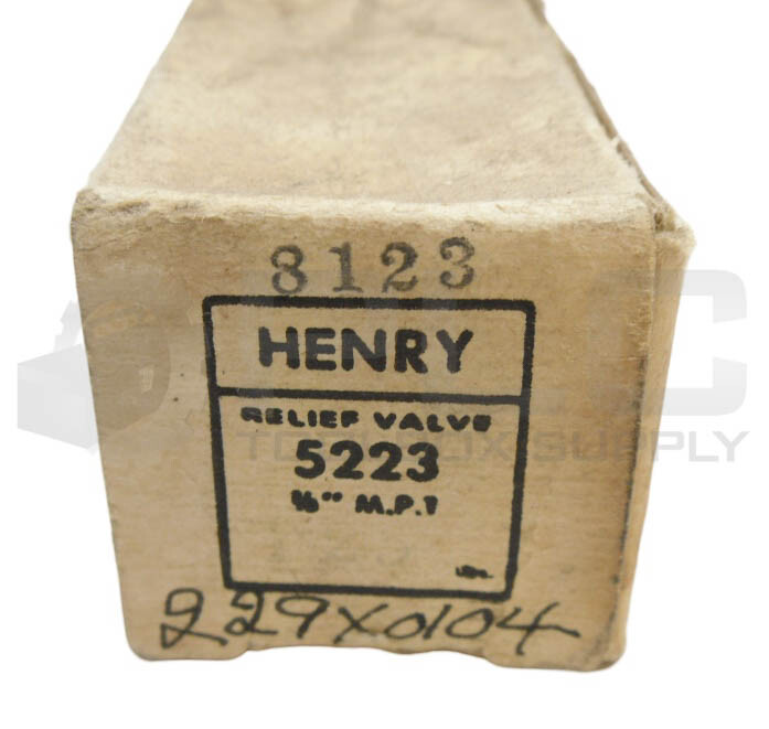 NEW HENRY 5223 RELIEF VALVE 3/8″ MPT *READ*