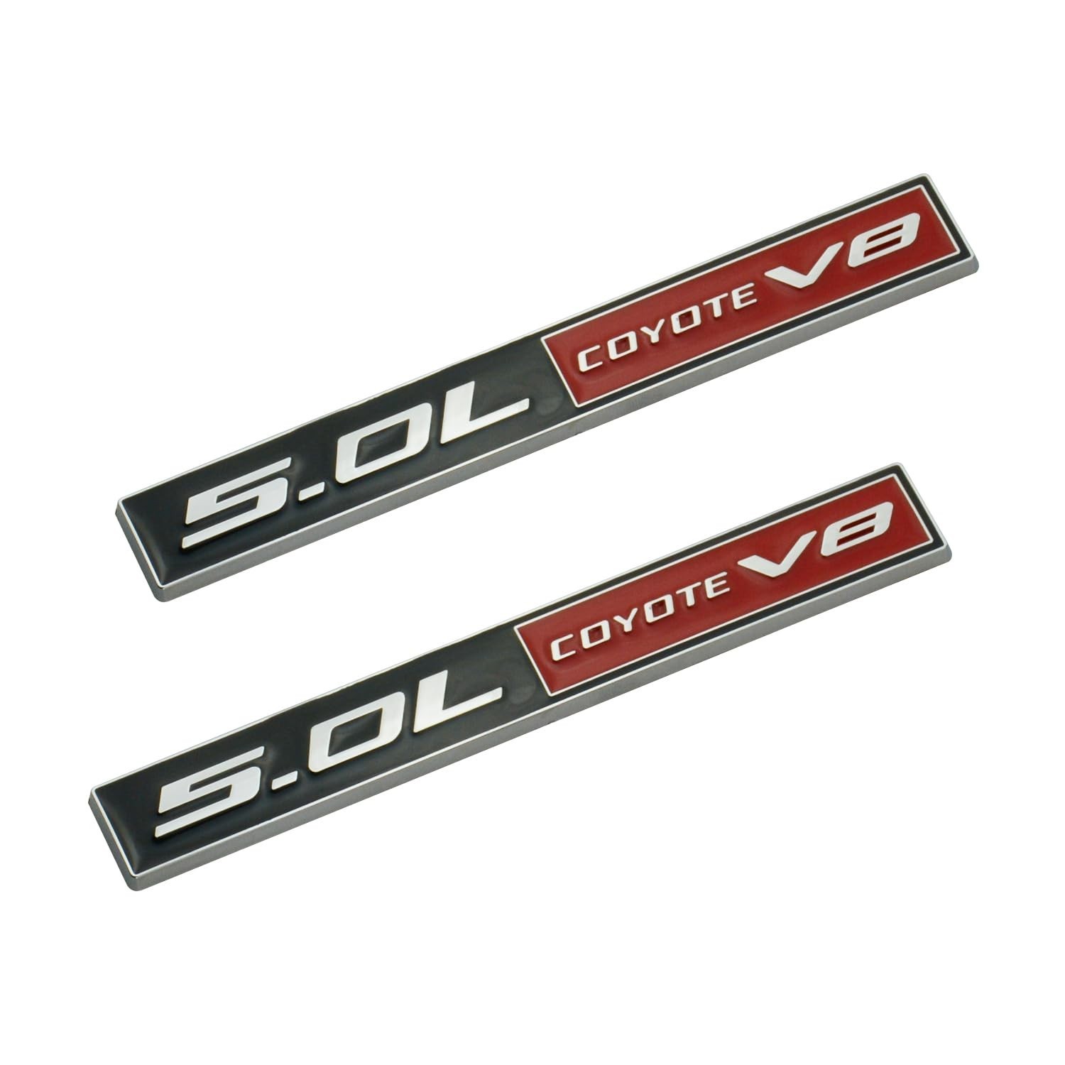2Pc 5.0L Coyote V8 Emblems 3D Adhesive Badge V8 Engine Trim Fender Hook Trunk…