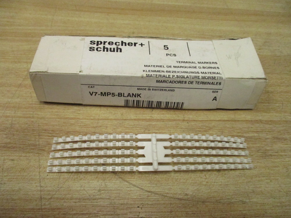 Sprecher+Schuh V7-MP5-BLANK Terminal Markers V7MP5BLANK (Pack of 30)