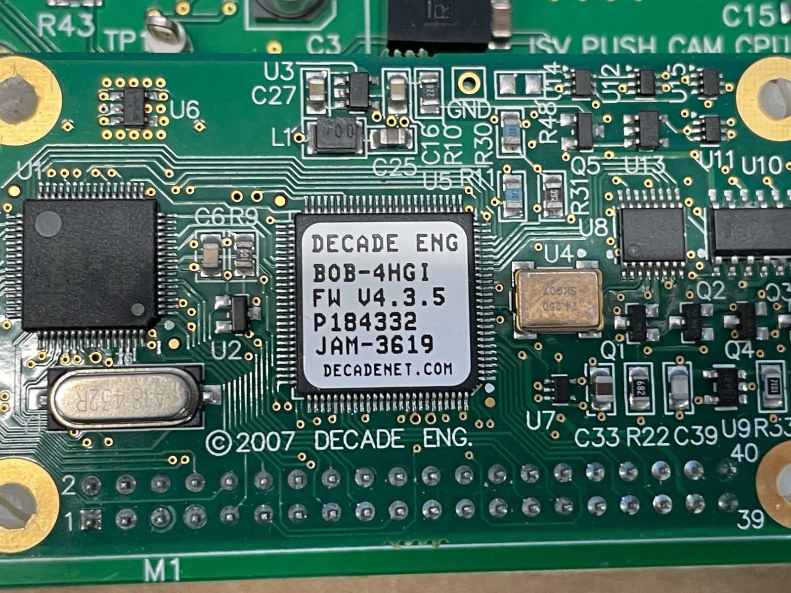 Insight Vision ISV CPU MAIN BOARD for Opticam Command Module 2016 REV C