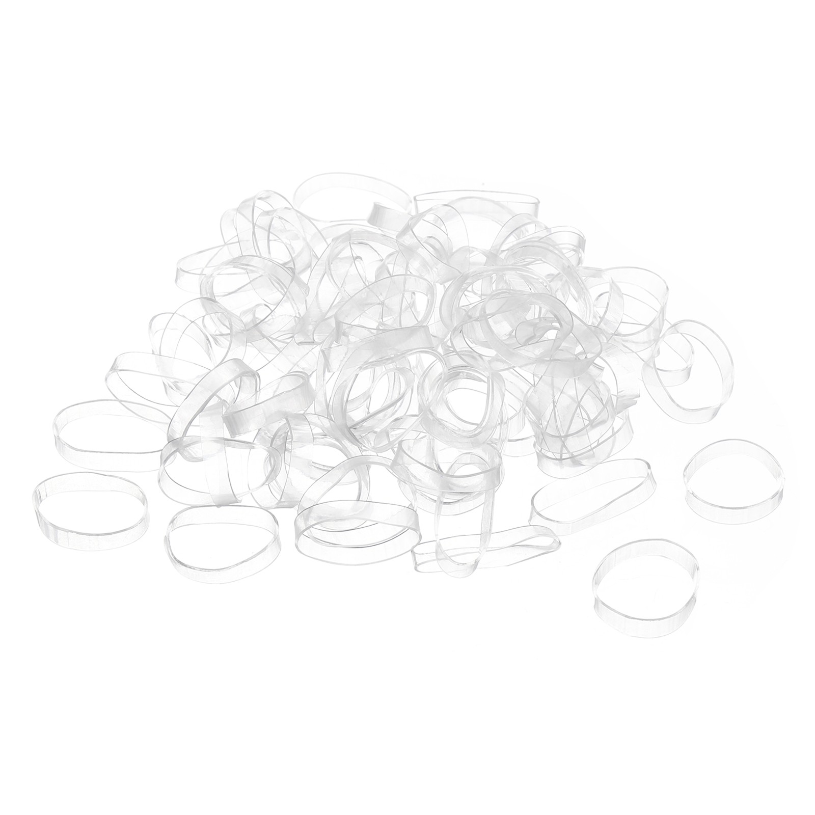 500Pcs Rubber Band Stretchable Elastic Band Clear 13mm x 3mm Hair Rubber Bands
