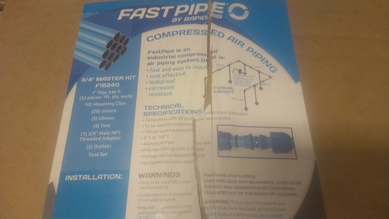 Rapidair F18240 190 Max PSI Compressed Pipe Air Kit (D)