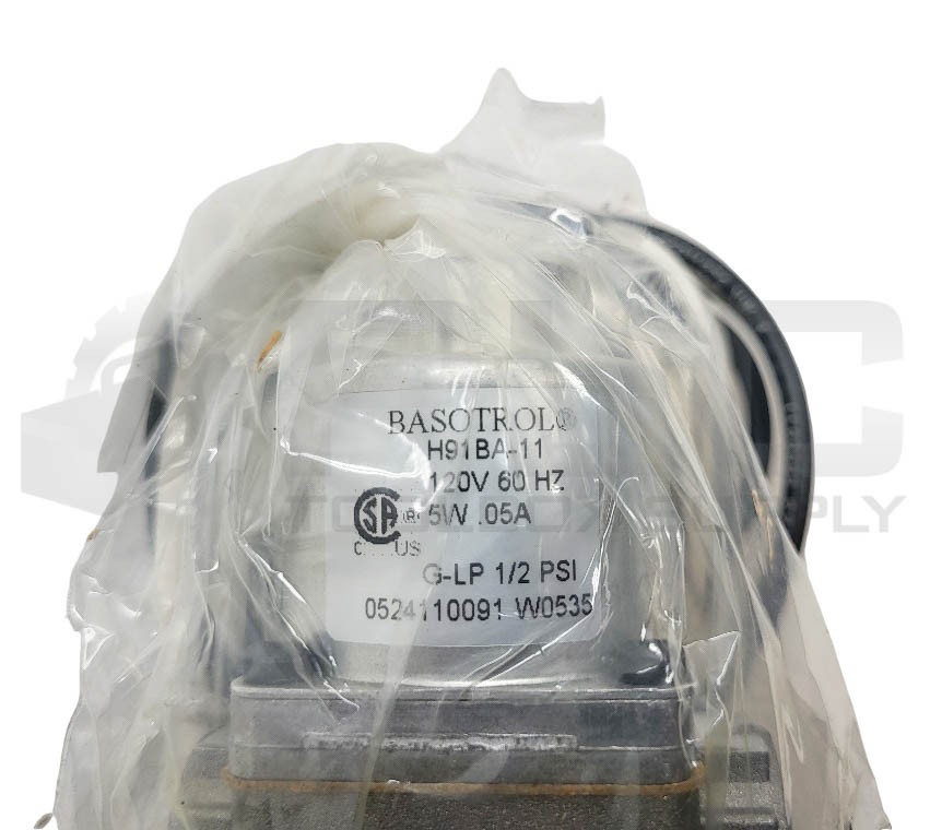 NEW BASOTROL H91BA-11 AUTOMATION GAS VALVE 120V 60HZ 0.5A 1/2PSI G-LP