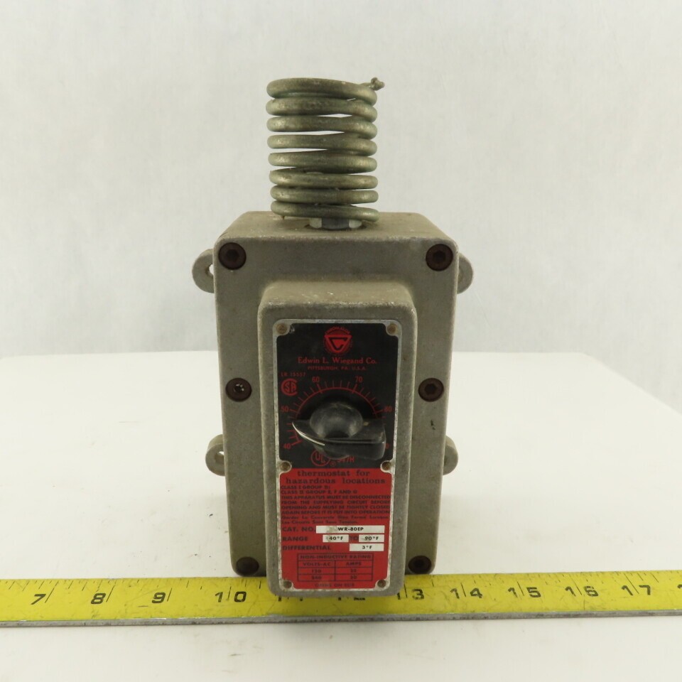 Edwin Wiegand WR-80EP Hazardous Location Thermostat 40-¦F to 90-¦F