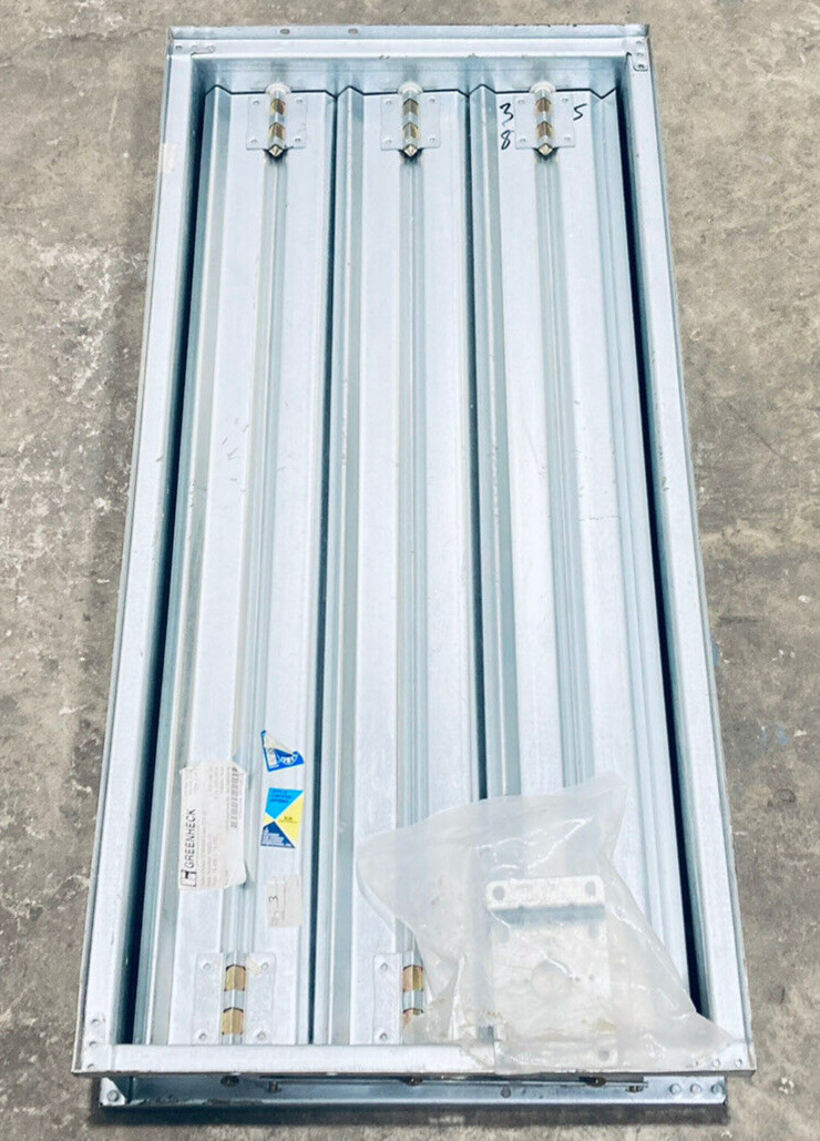 UNUSED GREENHECK MBD-15 GALVANIZED MANUAL BALANCING DAMPER 38″X18″ MULTI-BLADE