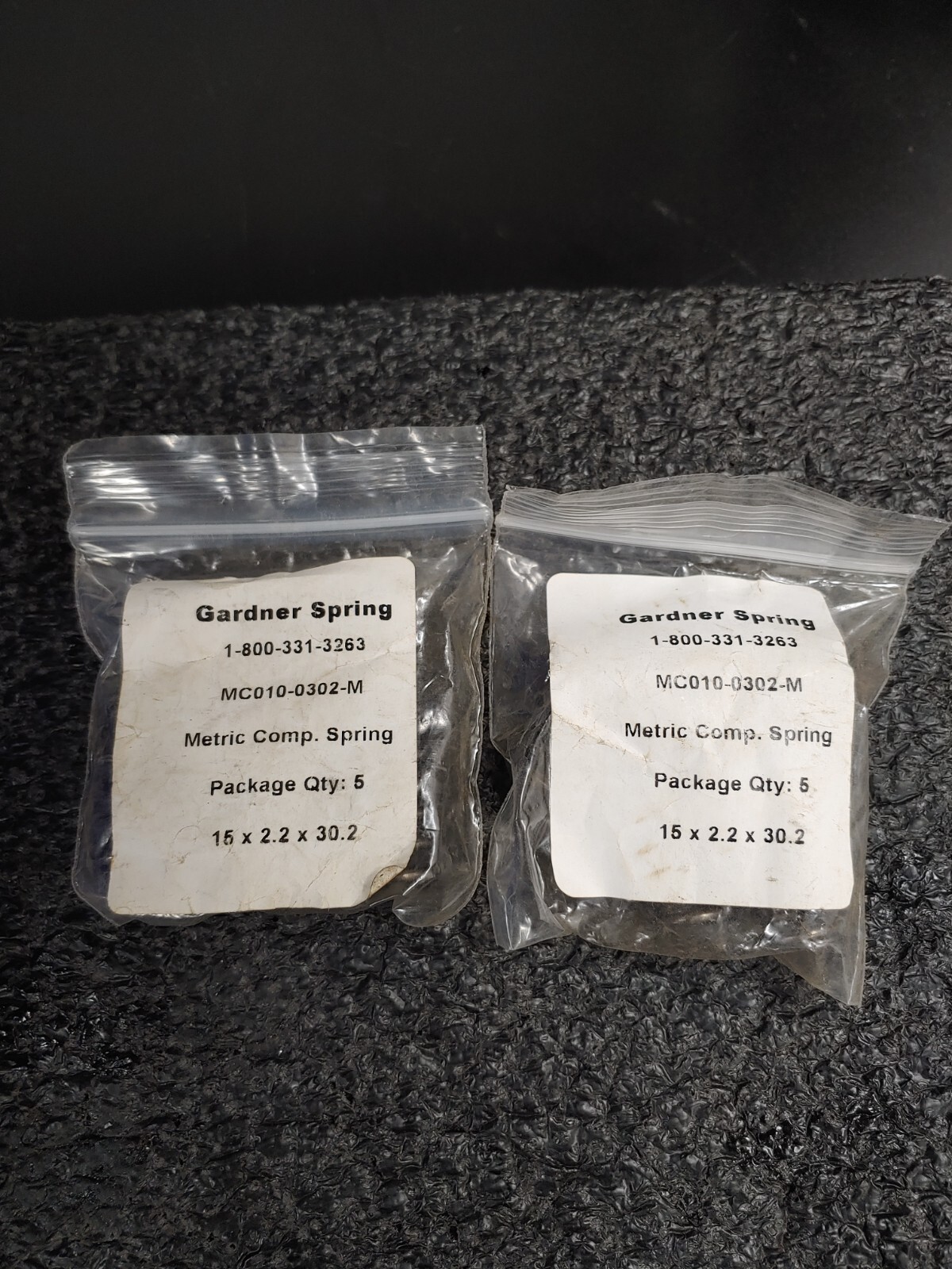 Lot of 2 GARNER SPRING MC010-0302-M Metric Comp Spring 15X2.2X30.2 10pcs