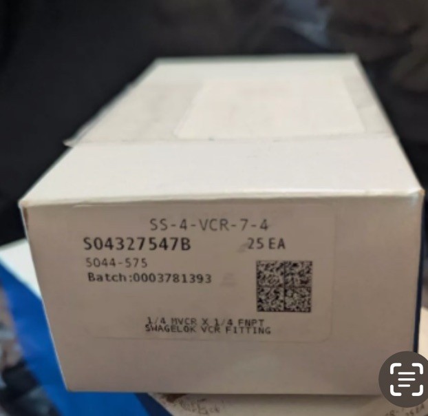 Box of 25, Swagelok SS-4-VCR-7-4, Male connector 1/4″ VCR x 1/4″ npt ShipSameDay