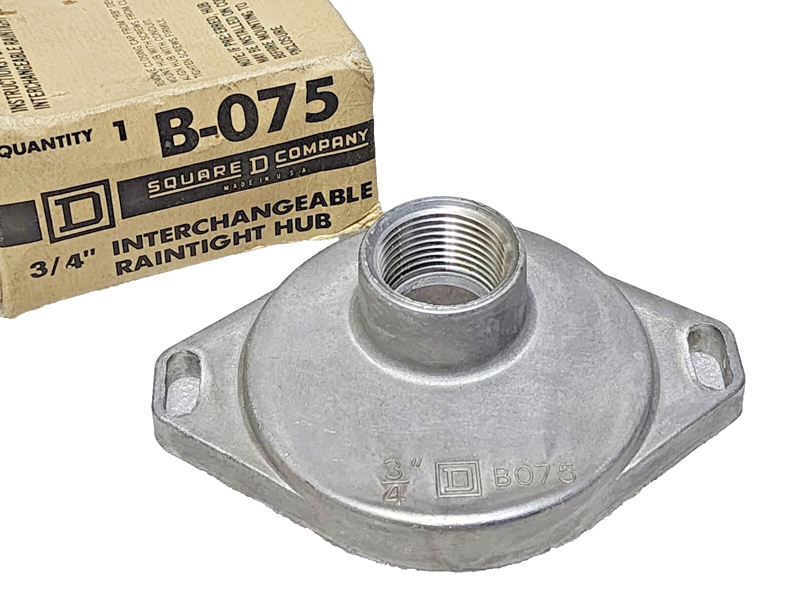 OEM Square D B-075, B075 Interchangeable Raintight Hub 3/4”