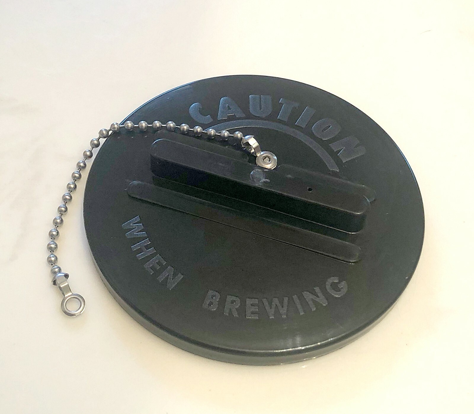 Newco 800183 Pour Over Cover with Chain Black Plastic