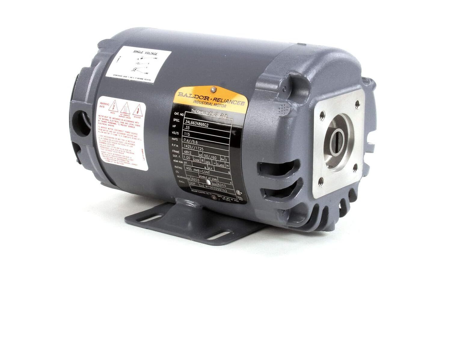 Ultrafryer 17A018 Baldor Motor, 1/3hp, Cl H 115/60