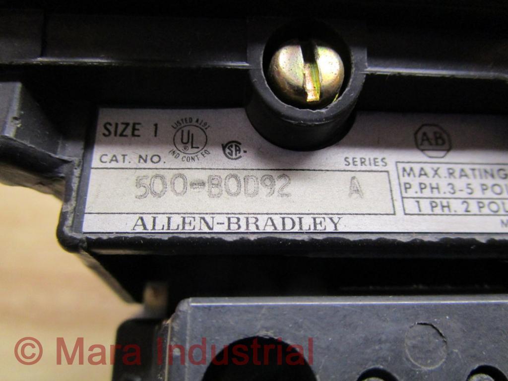 Allen Bradley 500-BOD92 Contactor