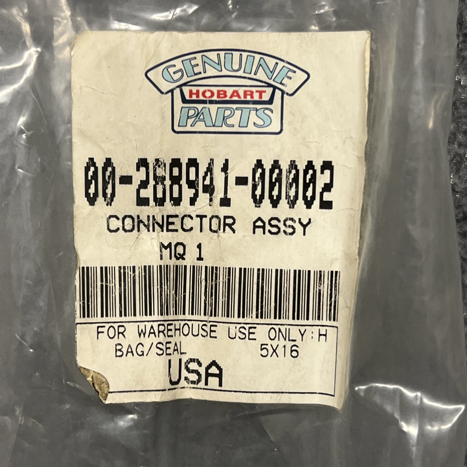 Hobart 00-288941-00002 Connector Assembly New Other