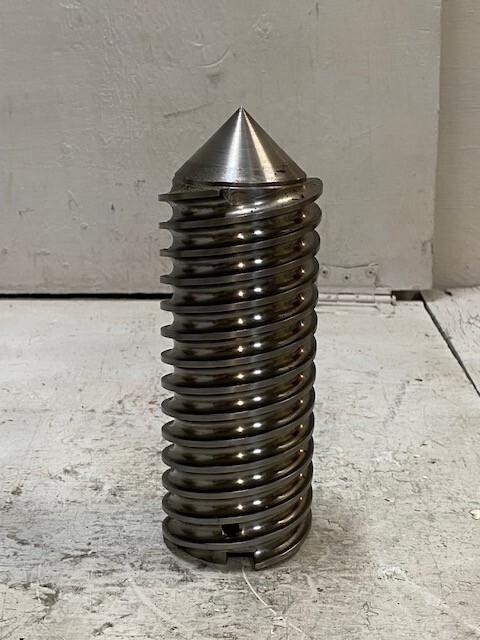 R&D 8″x3″ Pointed Worm Screw for Cheese/Corn Puff Extruder Machine (K1)