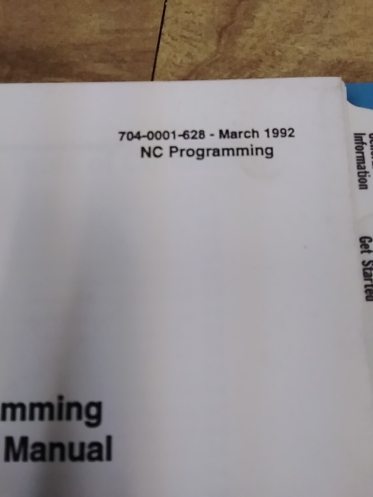 Hurco NC Programming Instruction Manual 704-0001-628