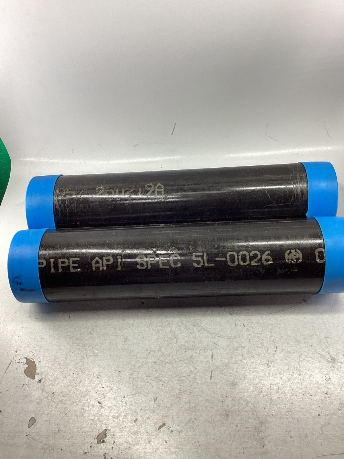 2 x API Spec 5L-0026 Steel Pipe Sections Capped Ends Industrial 4.5″ OD x 19.5″