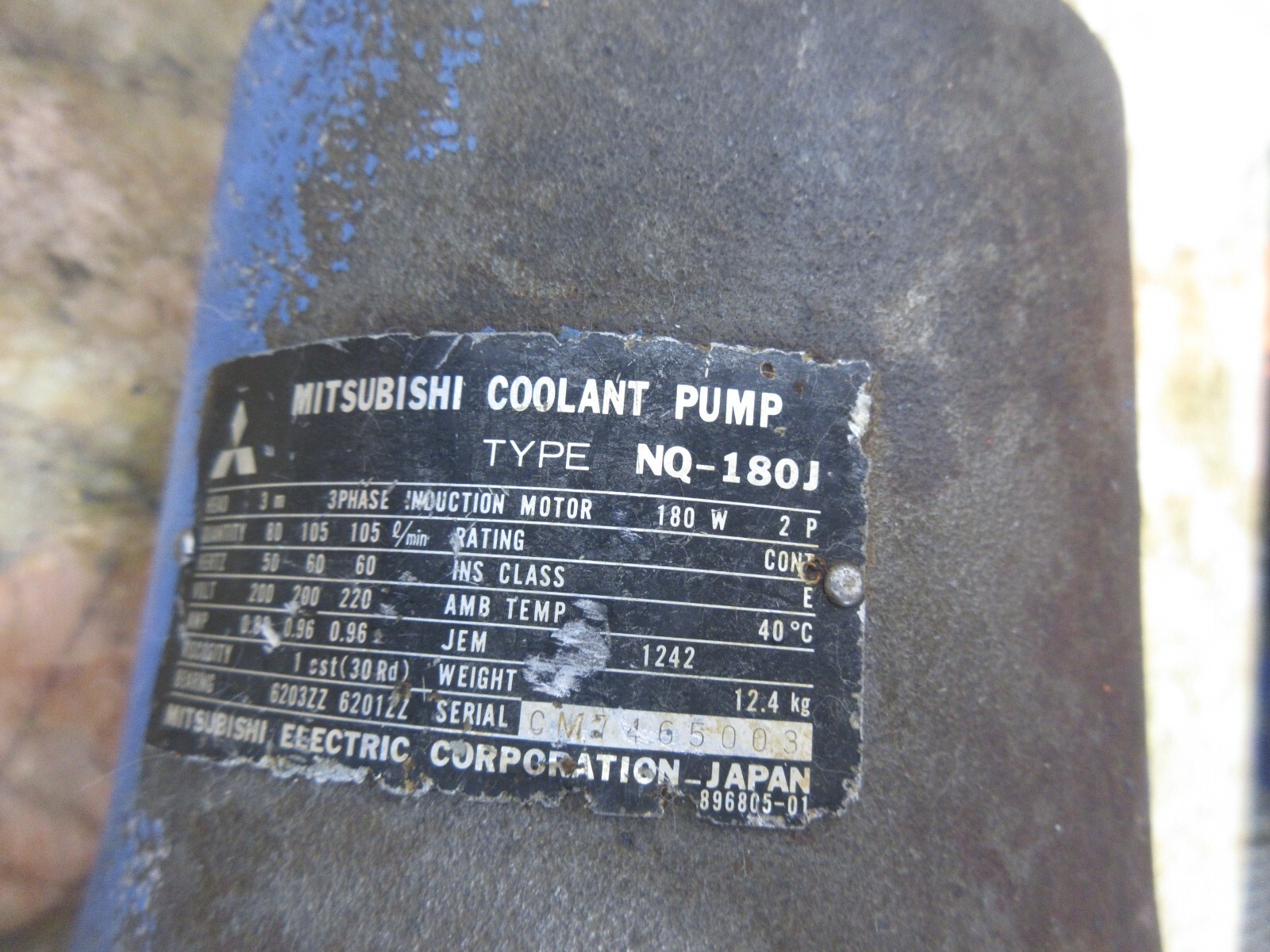 MITSUBISHI COOLANT PUMP NQ-180J 180W