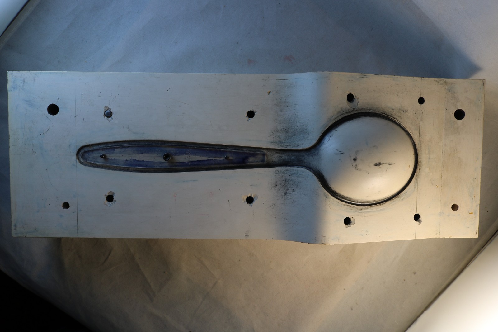 Industrial Aluminum Foundry Mold 13LB Prototype Spoon Casting Brutalist Chic Art