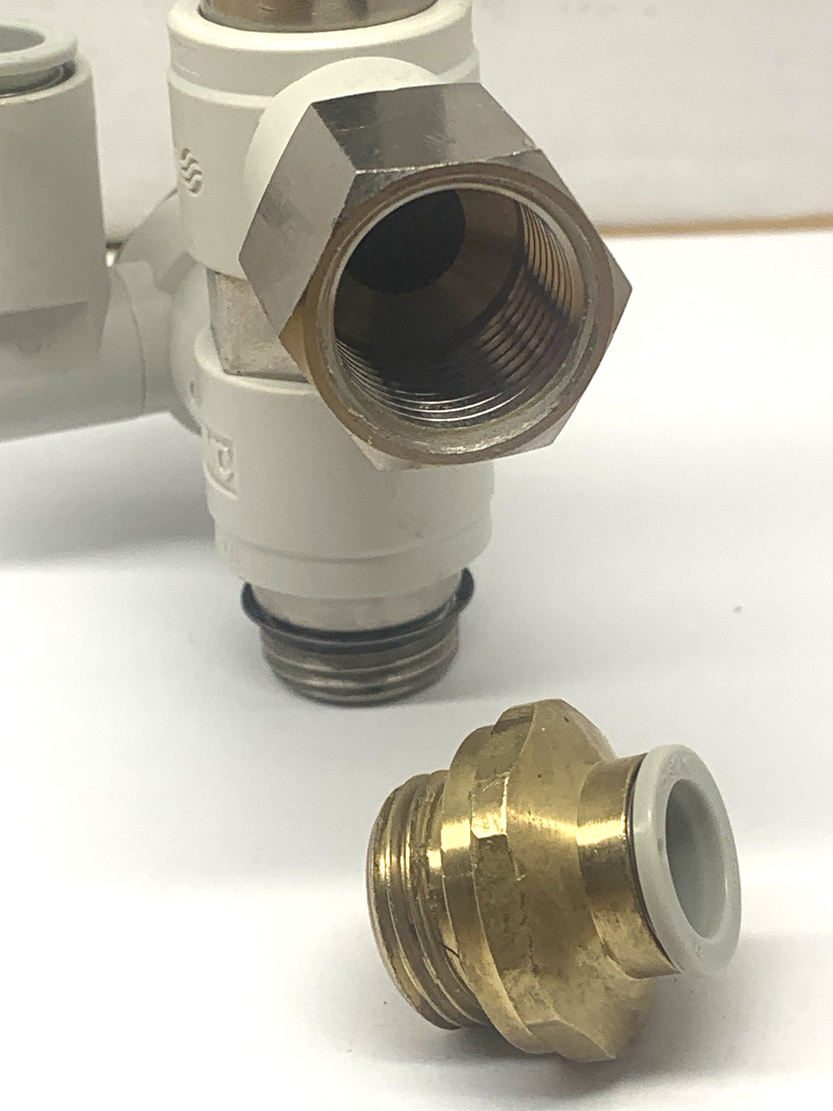 SMC ASP630F-U04-12-X352 SPEED CONTROL VALVE w/MANUAL PILOT CHECK VALVE *NEW*
