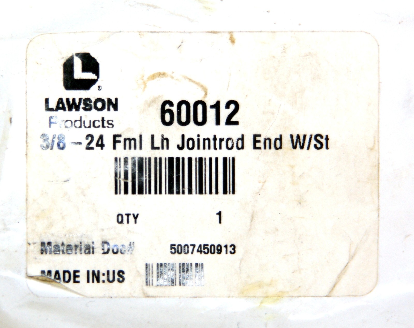 60012 ǀ Lawson Throttle Ball Joint with Spherical Bearing 3/8-24 LH 9868